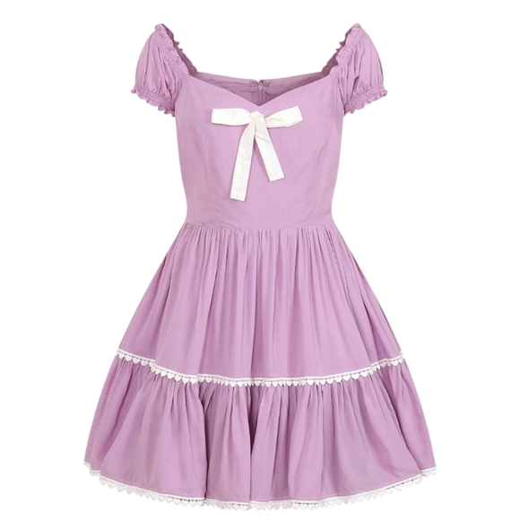 Collectif Dresses & Skirts - COLLECTIF Lolisa purple kawaii pastel‎ fit and flare doll dress XL